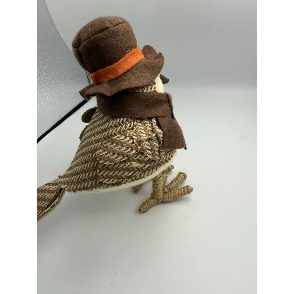 Target Spritz Bird Fall Harvest Fabric Featherly Friend Brown Top Hat Rare 2015